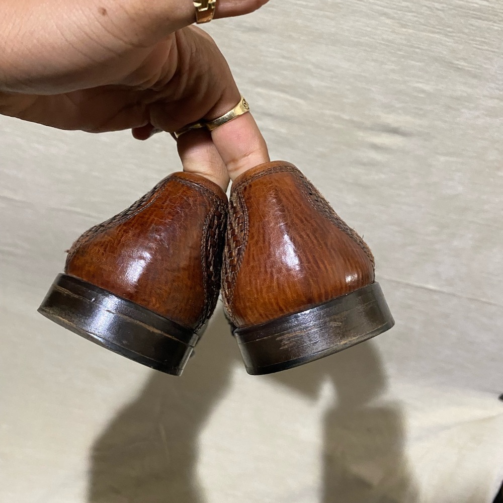 Johnston & Murphy Woven Leather Tassel Loafers - Picture 6 of 8